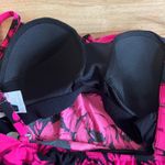 Aqua Green  Women's Plus Size Pink Tropical Floral Tankini Top - Size 1X - NWT Photo 5