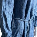 Cloth & Stone Dress Womens Medium Blue Chambray Shirt Aztec Southwest Casual Photo 5