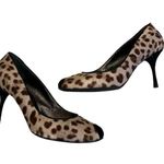 Dolce & Gabbana Calf Hair Animal Print Peep Tor Pumps, Sz 40 Photo 0