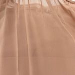 Dessy Collection Puff Sleeve Blouson Overlay Chiffon Maxi Dress in Blush size 14 Pink Photo 5