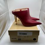 Michael Kors NWB  Halle Leather Mule Pump size 7M red gold heel Photo 1