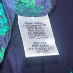 Market & Spruce  Teal and Navy Floral Blouse Photo 5