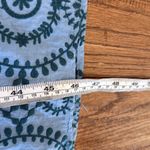 ZARA  blue and green embroidered tie waist shift midi dress small Photo 8