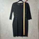 Adrianna Papell  Dress Womens 4 Black Structured Lace Evening Dress Formal‎ Event Photo 3