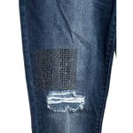 Juicy Couture  Jeans Stretch Studded Rhinestones Distressed Ripped Womens 6 Photo 1