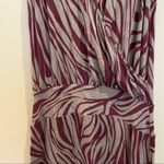 Athleta zebra print faux wrap v neck jersey knit midi dress Size Small Photo 4