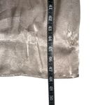 DISSH Mia Pewter Strapless Satin Maxi Dress US 8 Silver Photo 7