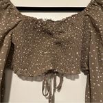Timing NWT  smock cinch crop top taupe size M Photo 1