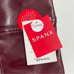 Spanx NWT Faux Patent Leather Shiny Leggings Ruby Burgundy Size XS PETITE Photo 5