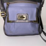 Americana by Sharif Medium Purse Blue Pebbled Leather Crossbody Shoulder Bag NWT Purple Photo 6
