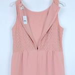 Loft NWT  Floral Lace Bodice Dress Mini Sleeveless Floral Blush Pink Size 10 NEW Photo 9