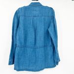 Lauren Ralph‎ Lauren Womens Vintage Beachy 100% Linen Chambray Button Up Shirt S Blue Photo 6