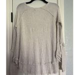 We The Free People Oversized Top SMALL S Beige Thermal Waffle Knit Tunic Laguna Photo 6