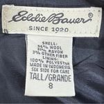 Eddie Bauer  Plaid Wool Blend Tweed Pencil Skirt Black White 8 Tall Photo 8