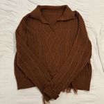 SheIn Cozy brown Cable Knit sweater Photo 0