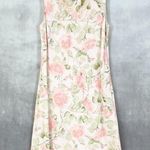 Norton Mcnaughton Norton Studio Womens Dress Linen Blend Sz Small Pink Floral Lace Cottage Coastal Photo 0