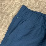 Title Nine  Pants Womens Medium Slaycation Tapered Pull On Teal Blue Textured Photo 1