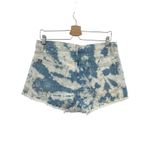 Alice + Olivia  Amazing Mid Rise‎ Vintage Shorts Denim Tie Dye Blue Size 28 Photo 7