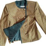 Kasper Vintage 80s for A.S.L. Gingham Wool Blend Blazer Size 8 Photo 3