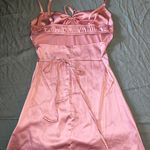SheIn pink satin mini dress Photo 3