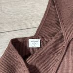 Abercrombie & Fitch Ribbed Long Sleeve Top in Brown Photo 5