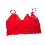 Aerie ‎ Red Lace Sleeveless Pullover Padded Bralette Sz M NEW Photo 1