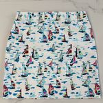 Talbots Womens Nautical/Sailboat Print Skirt Sz 6P Photo 2