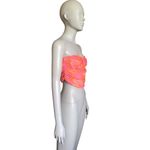 ZARA  Orange and Pink Floral Corset Crop Top Photo 2