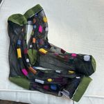 Ban.do Filament Crew Sheer Socks Black & Green Photo 1