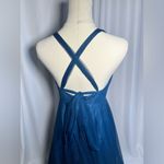 Anthropologie Hitherto Zaria Saphire Dress | 6 Blue Photo 11