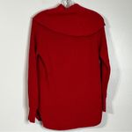 Michael Kors Womens XS Red Valentine Drape Neck Tunic Waffle Knit Sweater Photo 2