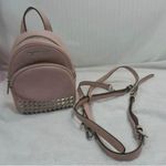 Michael Kors Abbey Studded Pink Pebble Leather Mini Backpack Photo 5