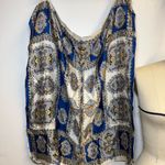 Vintage silk scarf square paisley blue cream EUC 29.5” x 30.5” Photo 1