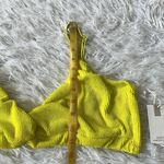 Good American New Always Fits Twist Bikini Top Electric yellow001 size 5X Photo 4