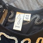 Joie  Black and White Embroidered Tank Top women’s medium Photo 1