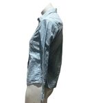 Madewell Women's XS Baby Blue Polka-Dot Button-Up Cotton Shirt Long Sleeve Photo 6