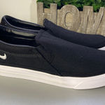 Nike  SB Solarsoft Portmore II Womens Black Canvas Slip On Skate Shoes Size 9.5 Photo 0