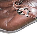 Franco Sarto brown leather mules with wooden heel size 9 Photo 5