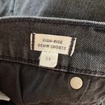 Madewell High Rise Distressed Black Cut-off Denim Shorts Photo 5