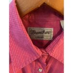 Wrangler  Wrancher Womens Long Sleeve Shirt Pearl Snap Button Up Pink Medium Photo 4