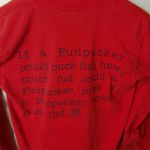 Fudpucker Tongue Twister T Shirt Vintage 90s Red Extra Small XS Graphic Tee Photo 15