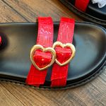 Chase and Chloe  Red Ankle Strap Sandals Photo 5