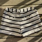 Elle Black and White Knit Stripe Shorts Photo 3