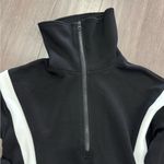 XIEERDUO Set Lounge Set Half Zip Sweatshirt & Wide Leg Sweatpant Tracksuit Black Size XS Photo 2