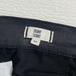 Madewell Skinny Skinny Waxed Coated Moto Jeans Black Ankle Zip Size 29 BO141 Photo 4