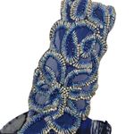 Rickie Freeman Teri Jon Formal One Shoulder Silk Beaded Maxi Dress Size 6 Blue Photo 2