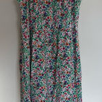 J.Crew Factory Midi Dress Women’s 8 Floral Sleeveless Ruffle Curved Hem Viscose Photo 0