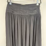 Ramy Brook  Jessy Black Midi Shirred Asymmetrical Front Side Skirt Size 4 Photo 4