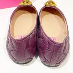 Betsey Johnson  Size 6 Rhinestone Tiger Purple Quilted Shuga Ballet Flats Leather Photo 1
