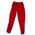 Pretty Little Thing Women's Red Cargo Jogger Pants Size 6 Casual Elastic Waist Photo 5